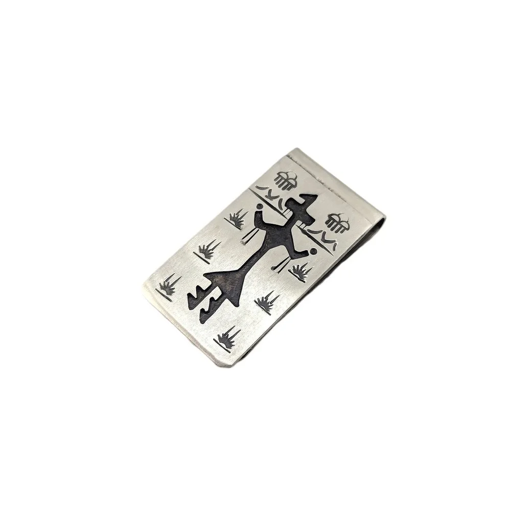 Handmade‎ Navajo Silver Money Clip Native American Men's Accessories ***